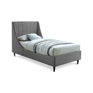 Meridian Furniture,Eva Velvet Bed - 1 of 4
