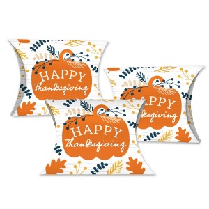 Big Dot of Happiness Happy Thanksgiving - Favor Gift Boxes - Fall Harvest Party Petite Pillow Boxes - Set of 20 - 1 of 4