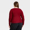 Women's Long Sleeve V-Neck Lace Trim T-Shirt - Universal Thread™ - 2 of 3