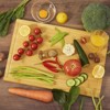 Cutting Board Set of 3, 1.5cm Thickness Bamboo Chopping Board, Wooden Serving Tray with Holder and Juice Groove - 3 of 4