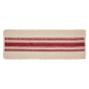 Yuletide Burlap Red Stripe Runner 12x36 - 1 of 4