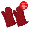 SharpChef Heat and Slip Resistant Silicone Oven Mitt and Pot Holder Set, Soft Cotton Lining, Waterproof, BPA-Free,2 Count - 3 of 4