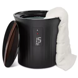 Live Fine Towel Warmer | Bucket Style Luxury Heater with LED Display, Adjustable Timer, Auto Shut-Off | Fits 40” x 70” Bath Sheet Towel Black