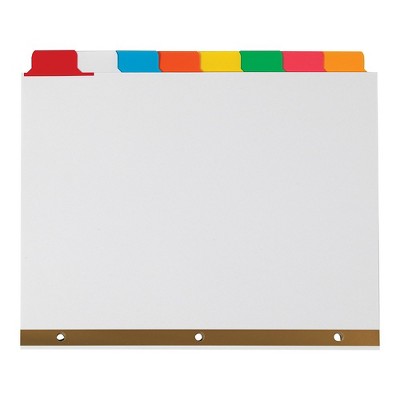 Staples Big Tab Write-On Paper Dividers 8-Tab Multicolor 4/PK (13511/23179) 477150