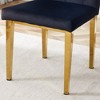 CAVINAS Velvet Armless Chairs, Dining Chairs with Metal Legs, Grid and Buckle Design for Kitchen, Conference Room, Living Room - 3 of 4