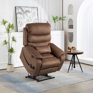 Electric Lift Recliner Chair with Massage and Heating, Cup Holder and Wireless Charging - 1 of 4
