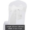 Unique Bargains Chair Sashes Self-Tie 108.27"x6.69" White 20 Pcs - 2 of 4
