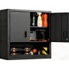 Wall Cabinet with Adjustable Shelf, Heavy Duty Steel Garage Locker with Lockable Magnetic Doors, Wall Mounted Tool Cabinet for Warehouse Home - 3 of 4