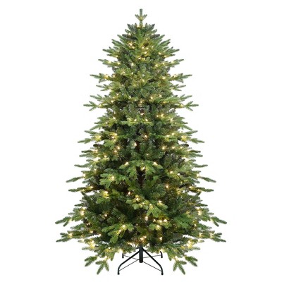 SEVOBAL Artificial Trees 6.5-Foot Christmas Tree with Realistic Needles and Metal Stand for Holiday Decor, Green, 38"*43"*78"