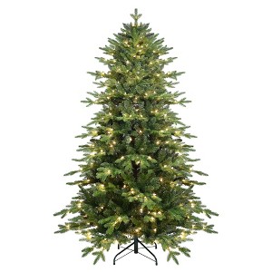 SEVOBAL Artificial Trees 6.5-Foot Christmas Tree with Realistic Needles and Metal Stand for Holiday Decor, Green, 38"*43"*78" - 1 of 4