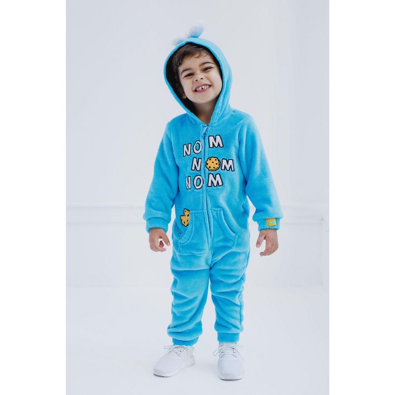 Sesame Street Elmo Cookie Monster Baby Zip Up Cosplay Costume Coverall Infant to Toddler, 5 of 9