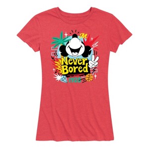 Women's - Disney - Mickey Never Bored Short Sleeve Graphic T-Shirt - 1 of 4