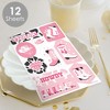 Big Dot of Happiness Rodeo Cowgirl - Pink Western Party Favor Sticker Set - 12 Sheets - 120 Stickers - 2 of 4