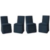 KINWELL Performance Fabric Slipcover Dining Chair Side Chair With Casters Set of 4 - 3 of 4