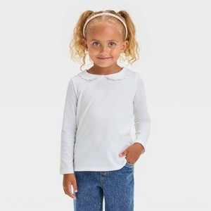OshKosh B'gosh Toddler Girls' Collar Shirt - White - 1 of 3