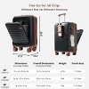 Carry On Luggage with USB Port and Cup Holder, 2-Piece Expandable Travel Set for Airplane Use, 20 Inch Tote Combo - Cuddlewood - 4 of 4