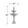 John Timberland Pineapple Modern 3 Tier Cascading Outdoor Floor Water Fountain 44" for Yard Garden Patio Home Deck Porch House Exterior Balcony Roof - 4 of 4