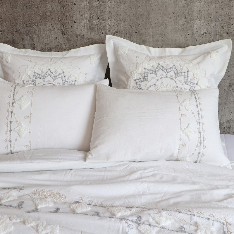 Harleson Medallion Comforter Set - White & Grey - Levtex Home, 3 of 6