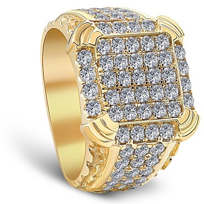 Pompeii3 2Ct Men's Diamond Ring in 14k Gold Lab Created