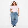 Women's "Lucky" Short Sleeve Graphic Baby T-Shirt - Pink - 3 of 3