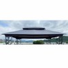 Gulches 13x10 Ft Patio Double Roof Gazebo Replacement Canopy Top Fabric - Sturdy and Elegant Outdoor Cover for Gatherings, Gray - 3 of 4