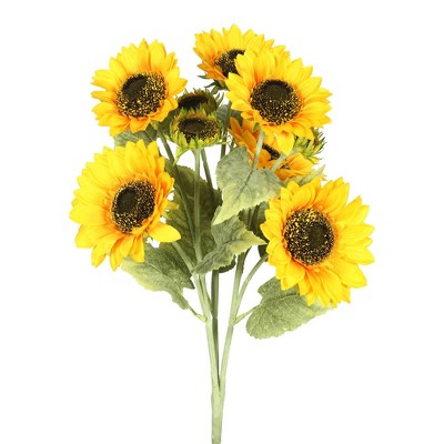 Vickerman 22" Artificial Yellow Sunflower Bush.