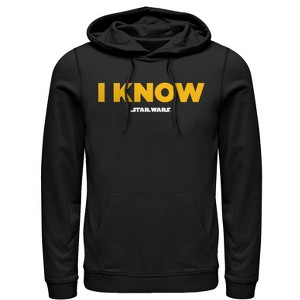 Men's Star Wars Han Solo I Know Pull Over Hoodie - 1 of 3