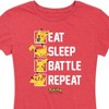 Women's - Pokémon - Eat Sleep Battle Repeat Short Sleeve Graphic T-Shirt - 2 of 4