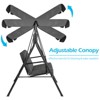 Anybear 3-person dark gray easy-assembly swing chair - 3 of 4