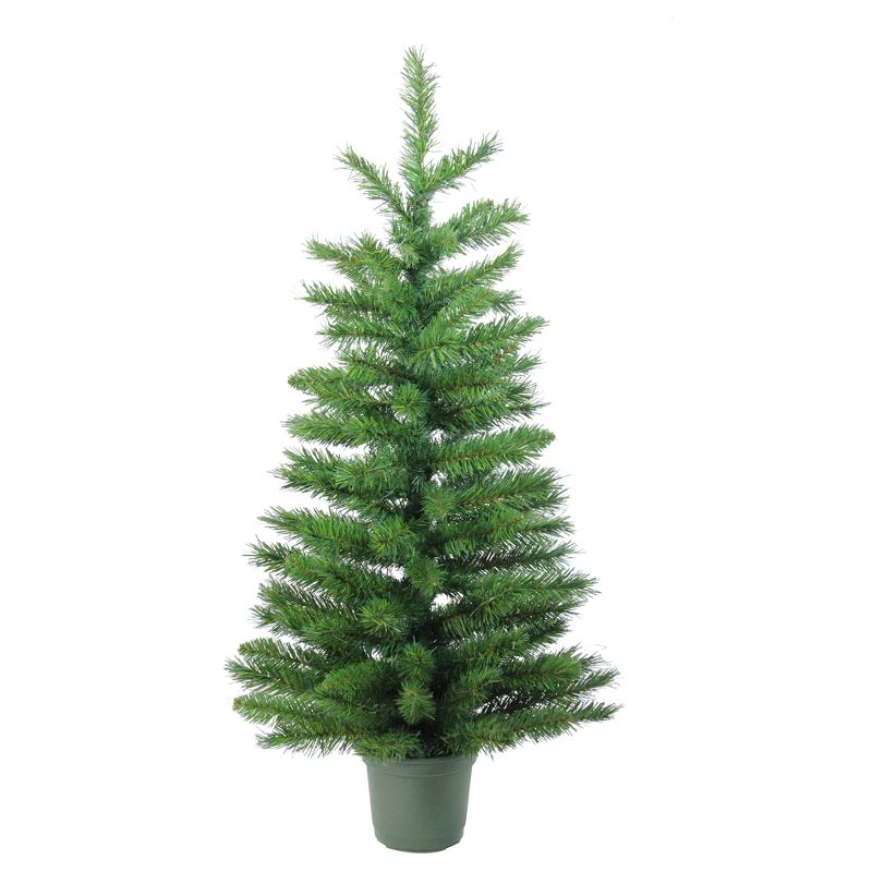 Northlight 3' Unlit Potted Artificial Christmas Tree Medium Norway Spruce, 1 of 6