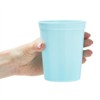 Blue Panda 24 Pack 16oz Light Blue Plastic Stadium Cups for Birthday Parties, Graduations, Bridal Showers, Baby Showers - 3 of 4