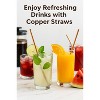 Modern Home Authentic 100% Solid Copper Moscow Mule Straws - Handmade in India (Set of 2) - 3 of 4