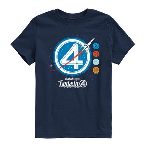 Boys' - Marvel - Fantastic Four Space Logo Short Sleeve Graphic T-Shirt - 1 of 4