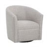 Fabric Swivel Accent Chair with Dacron-Wrapped Cushion, Wrap-Around Seat, and 360-Degree Swivel - 3 of 4