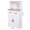 Kitchen Pantry Cabinet, Microwave Cabinet With Storage Drawer, Adjustable Shelf, 2 Doors - 4 of 4