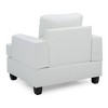 Transitional Upholstered Armchair with Saddle Arms, Comfortable Seating and Easy Assembly for Living Room - 4 of 4