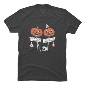 Men's Design By Humans Halloween Pathways By runcatrun T-Shirt - 1 of 4