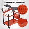 Portable Rolling Welding Table 36''x 24"Welding Table Top,Steel Welding Workbench with Pegboard,5/8-inch Holes,1200LB - 3 of 4