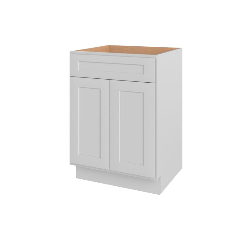 HOMLUX 24 in. W  x 21 in. D  x 34.5 in. H Bath Vanity Cabinet without Top in Shaker Dove, 3 of 7