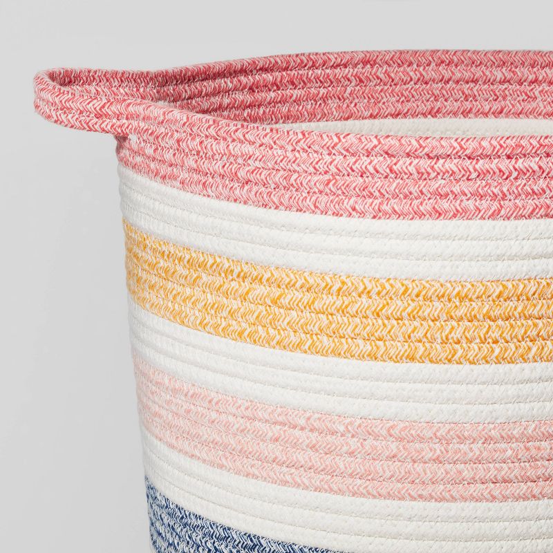 Striped Coiled Rope Kids' Storage Bin - Pillowfort™, 4 of 14