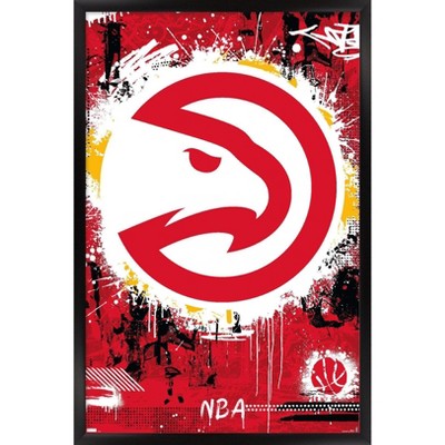 Trends International NBA Charlotte Hornets - Maximalist Logo 23 Framed Wall  Poster Prints Black Framed Version 14.725 x 22.375