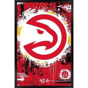 Trends International NBA Atlanta Hawks - Maximalist Logo 23 Framed Wall Poster Prints - 1 of 4