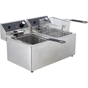 Acekool 6L Electric Deep Fryer with Basket, 1800W Countertop, Adjustable Temp, Stainless Steel, for Home and Restaurant Use - 1 of 4