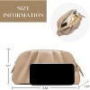 Dressy Vegan Leather Clutch Purse for Women Formal, Soft Pleated PU Evening Clutch for Weddings, Proms - 3 of 4