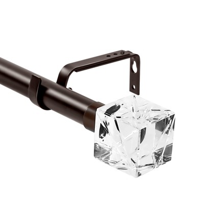 Urbanest 1-inch Diameter Cut Ice Adjustable Single Drapery Curtain Rod