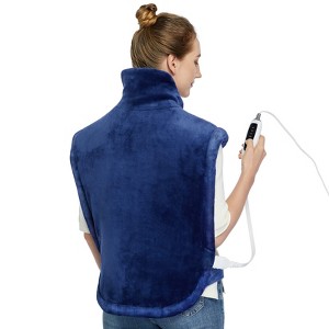Heating Pad for Neck and Shoulders Back Pain Relief, Weighted Electric Heating Pads with Auto Shut Off, Full Body Large Back Heat Pad - 1 of 4
