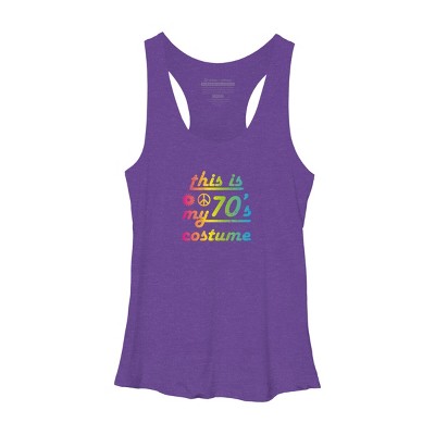 Women's Design By Humans This Is My 70s Costume Funny 70s Show Halloween 1970s Gifts 70s By dogsandhugs Racerback Tank Top