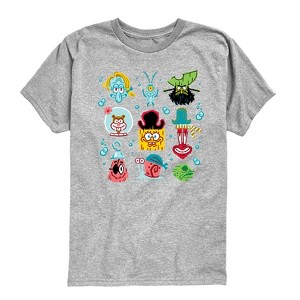 Boys' - Spongebob Squarepants - Spongebob: The Search For Squarepants Grid Short Sleeve Graphic T-Shirt - 1 of 4