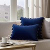 REGALWOVEN Velvet Soft Solid Covers Bohemian with Tassels Decorative Throw Pillow 2 Pcs - 2 of 4
