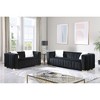 Modern Channel-Tufted Velvet Loveseat - Chesterfield-Inspired 2-Seater, Luxe Upholstery for Traditional/Contemporary Decor - 2 of 4